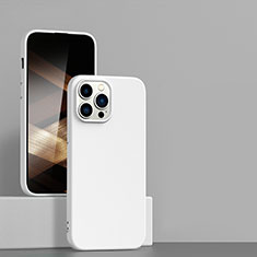 Funda Silicona Ultrafina Goma 360 Grados Carcasa para Apple iPhone 14 Pro Max Blanco