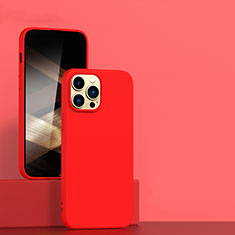 Funda Silicona Ultrafina Goma 360 Grados Carcasa para Apple iPhone 14 Pro Max Rojo