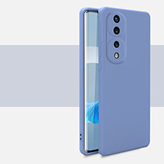 Funda Silicona Ultrafina Goma 360 Grados Carcasa para Huawei Honor 70 Pro+ Plus 5G Gris Lavanda