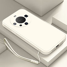 Funda Silicona Ultrafina Goma 360 Grados Carcasa para Huawei Mate 60 Blanco