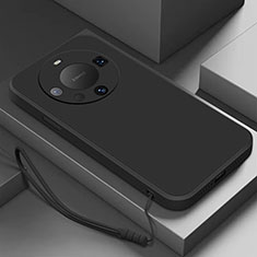 Funda Silicona Ultrafina Goma 360 Grados Carcasa para Huawei Mate 60 Pro+ Plus Negro