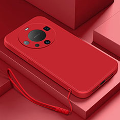 Funda Silicona Ultrafina Goma 360 Grados Carcasa para Huawei Mate 60 Pro+ Plus Rojo