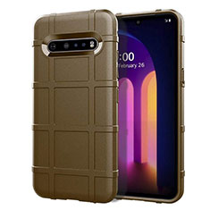 Funda Silicona Ultrafina Goma 360 Grados Carcasa para LG V60 ThinQ 5G Marron