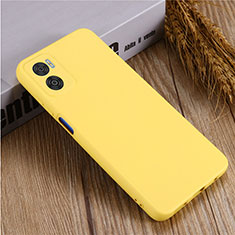 Funda Silicona Ultrafina Goma 360 Grados Carcasa para Motorola Moto E22i Amarillo