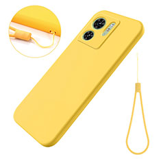 Funda Silicona Ultrafina Goma 360 Grados Carcasa para Motorola Moto Edge (2023) 5G Amarillo