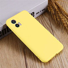 Funda Silicona Ultrafina Goma 360 Grados Carcasa para Motorola Moto Edge 30 Lite 5G Amarillo