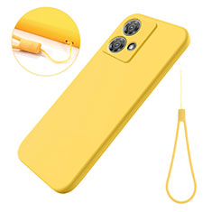 Funda Silicona Ultrafina Goma 360 Grados Carcasa para Motorola Moto Edge 40 Neo 5G Amarillo