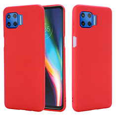 Funda Silicona Ultrafina Goma 360 Grados Carcasa para Motorola Moto G 5G Plus Rojo