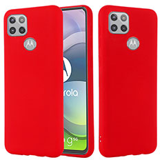 Funda Silicona Ultrafina Goma 360 Grados Carcasa para Motorola Moto G 5G Rojo