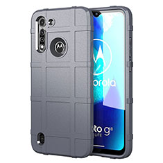 Funda Silicona Ultrafina Goma 360 Grados Carcasa para Motorola Moto G8 Power Lite Gris