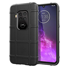 Funda Silicona Ultrafina Goma 360 Grados Carcasa para Motorola Moto One Zoom Negro