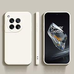 Funda Silicona Ultrafina Goma 360 Grados Carcasa para OnePlus 12 5G Blanco