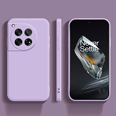 Funda Silicona Ultrafina Goma 360 Grados Carcasa para OnePlus 12 5G Purpura Claro