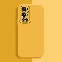 Funda Silicona Ultrafina Goma 360 Grados Carcasa para OnePlus 9 Pro 5G Amarillo