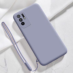 Funda Silicona Ultrafina Goma 360 Grados Carcasa para Oppo F19 Pro+ Plus 5G Gris Lavanda