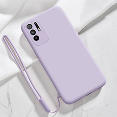 Funda Silicona Ultrafina Goma 360 Grados Carcasa para Oppo F19 Pro+ Plus 5G Purpura Claro