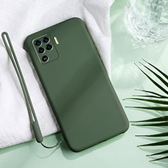 Funda Silicona Ultrafina Goma 360 Grados Carcasa para Oppo F19 Pro Verde Noche