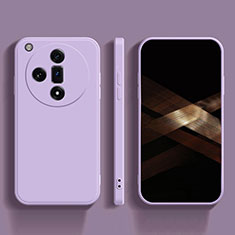 Funda Silicona Ultrafina Goma 360 Grados Carcasa para Oppo Find X7 Ultra 5G Purpura Claro