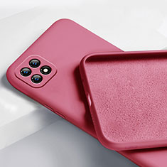 Funda Silicona Ultrafina Goma 360 Grados Carcasa para Oppo Reno4 SE 5G Rojo Rosa