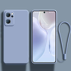 Funda Silicona Ultrafina Goma 360 Grados Carcasa para Oppo Reno7 SE 5G Gris Lavanda