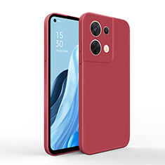 Funda Silicona Ultrafina Goma 360 Grados Carcasa para Oppo Reno8 Pro+ Plus 5G Rojo