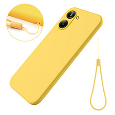 Funda Silicona Ultrafina Goma 360 Grados Carcasa para Realme 10 Pro 5G Amarillo