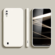 Funda Silicona Ultrafina Goma 360 Grados Carcasa para Samsung Galaxy A01 SM-A015 Blanco