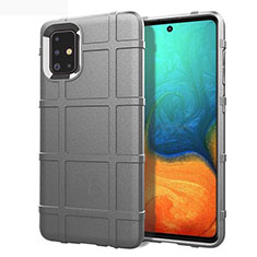 Funda Silicona Ultrafina Goma 360 Grados Carcasa para Samsung Galaxy A51 5G Plata