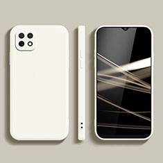 Funda Silicona Ultrafina Goma 360 Grados Carcasa para Samsung Galaxy F42 5G Blanco