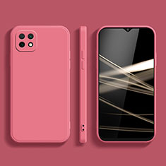 Funda Silicona Ultrafina Goma 360 Grados Carcasa para Samsung Galaxy F42 5G Rosa Roja