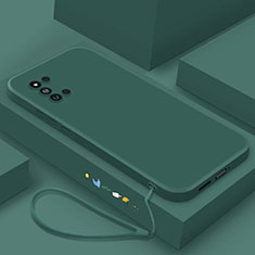 Funda Silicona Ultrafina Goma 360 Grados Carcasa para Samsung Galaxy F52 5G Verde Noche