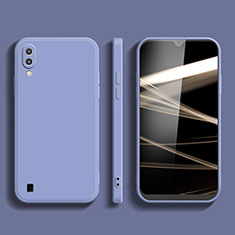 Funda Silicona Ultrafina Goma 360 Grados Carcasa para Samsung Galaxy M01 Gris Lavanda