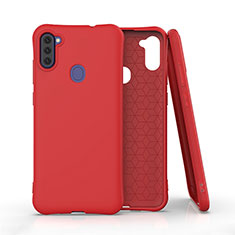 Funda Silicona Ultrafina Goma 360 Grados Carcasa para Samsung Galaxy M11 Rojo