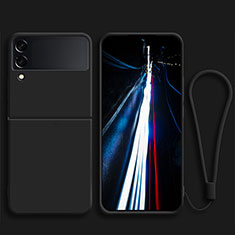 Funda Silicona Ultrafina Goma 360 Grados Carcasa para Samsung Galaxy Z Flip3 5G Negro