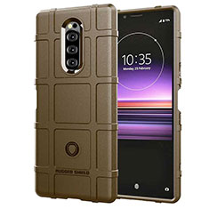 Funda Silicona Ultrafina Goma 360 Grados Carcasa para Sony Xperia 1 Marron