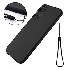 Funda Silicona Ultrafina Goma 360 Grados Carcasa para Sony Xperia 1 V Negro