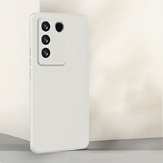 Funda Silicona Ultrafina Goma 360 Grados Carcasa para Vivo V27 Pro 5G Blanco