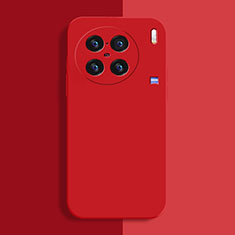 Funda Silicona Ultrafina Goma 360 Grados Carcasa para Vivo X90 5G Rojo