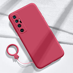 Funda Silicona Ultrafina Goma 360 Grados Carcasa para Xiaomi Mi 10 Ultra Rojo Rosa