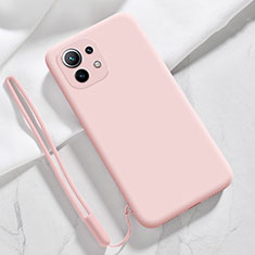Funda Silicona Ultrafina Goma 360 Grados Carcasa para Xiaomi Mi 11 Lite 4G Rosa