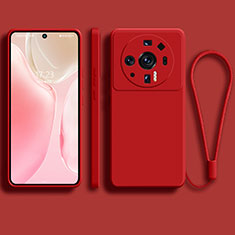 Funda Silicona Ultrafina Goma 360 Grados Carcasa para Xiaomi Mi 12 Ultra 5G Rojo