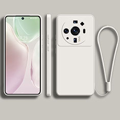 Funda Silicona Ultrafina Goma 360 Grados Carcasa para Xiaomi Mi 12S Ultra 5G Blanco