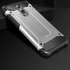 Funda Silicona Ultrafina Goma 360 Grados Carcasa para Xiaomi Mi 9T Plata