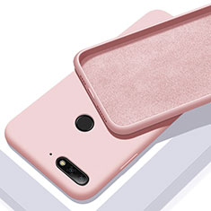 Funda Silicona Ultrafina Goma 360 Grados Carcasa S01 para Huawei Enjoy 8e Oro Rosa