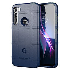 Funda Silicona Ultrafina Goma 360 Grados Carcasa S01 para Motorola Moto One Fusion Plus Azul