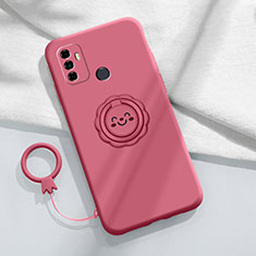 Funda Silicona Ultrafina Goma 360 Grados Carcasa S01 para Oppo A53s Rojo Rosa