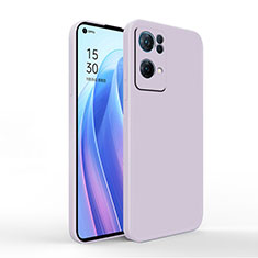 Funda Silicona Ultrafina Goma 360 Grados Carcasa S01 para Oppo Reno7 Pro 5G Purpura Claro