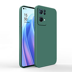 Funda Silicona Ultrafina Goma 360 Grados Carcasa S01 para Oppo Reno7 Pro 5G Verde Noche