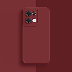 Funda Silicona Ultrafina Goma 360 Grados Carcasa S01 para Oppo Reno8 Pro+ Plus 5G Rojo