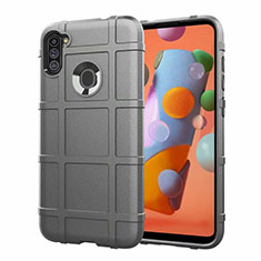 Funda Silicona Ultrafina Goma 360 Grados Carcasa S01 para Samsung Galaxy A11 Gris